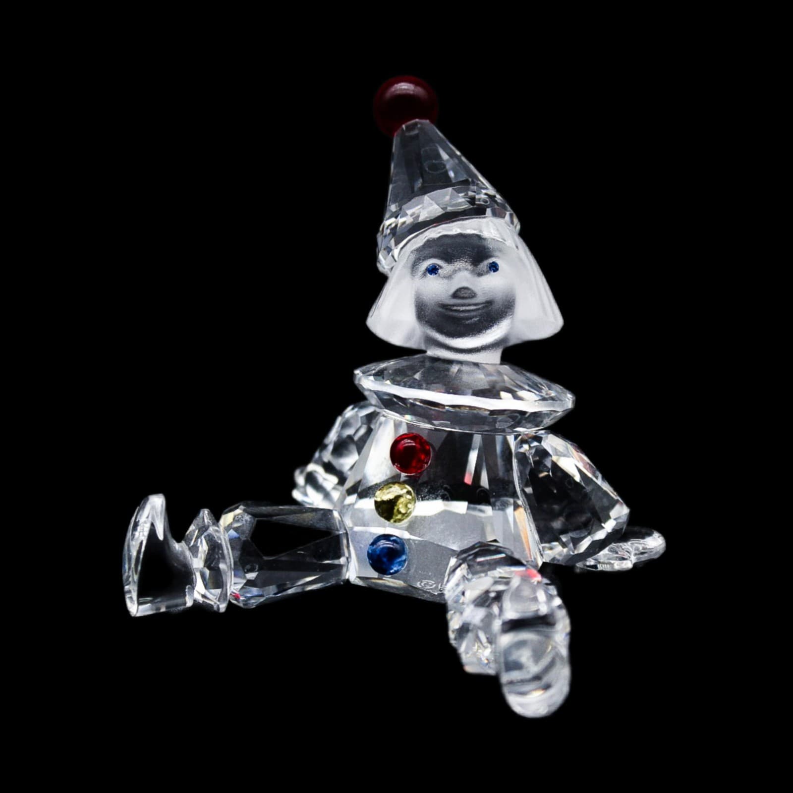 Swarovski Austria Fine Crystal Puppet Clown Retired Frosted Figurine #7550 - Image 1