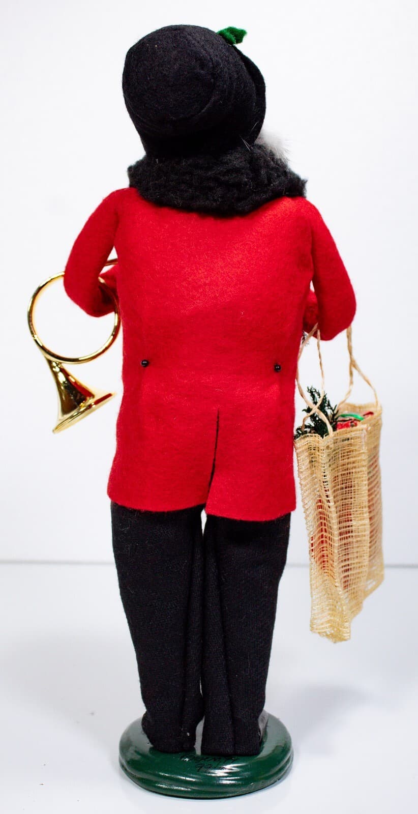 BYERS CHOICE Signed Caroler Grandparent Shopper Man Gifts Toys Horn Xmas Figure - Thumbnail 2