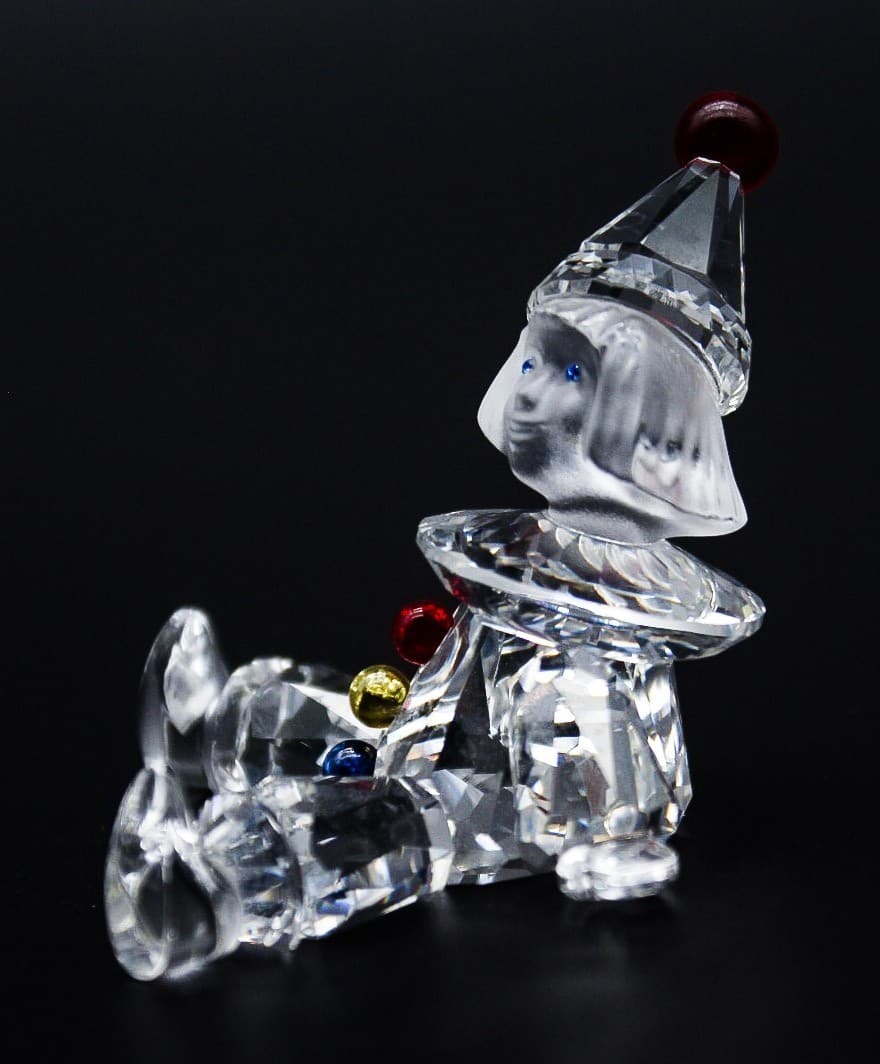 Swarovski Austria Fine Crystal Puppet Clown Retired Frosted Figurine #7550 - Thumbnail 4
