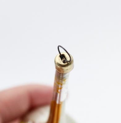 Vintage Silvered & Gold Mandolin Motif Instrument Glass Christmas Ornament - Thumbnail 5