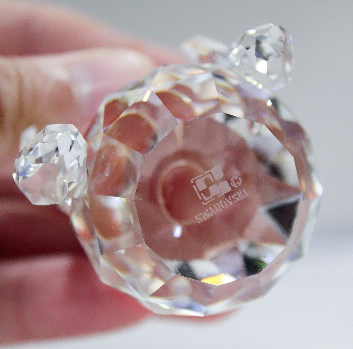 SWAROVSKI Retired Austria Fine Crystal Sitting Teddy Bear Sculpture Figurine 3" - Thumbnail 4