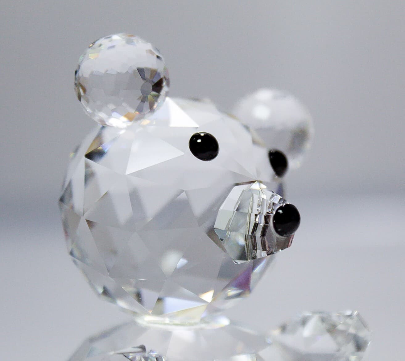 SWAROVSKI Retired Austria Fine Crystal Sitting Teddy Bear Sculpture Figurine 3" - Thumbnail 3
