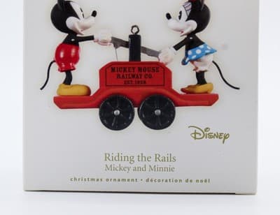Hallmark Keepsake 2008 Riding The Rails Mickey & Minnie Christmas Ornament New - Thumbnail 3