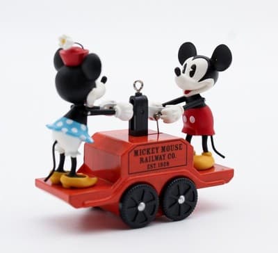 Hallmark Keepsake 2008 Riding The Rails Mickey & Minnie Christmas Ornament New - Thumbnail 7