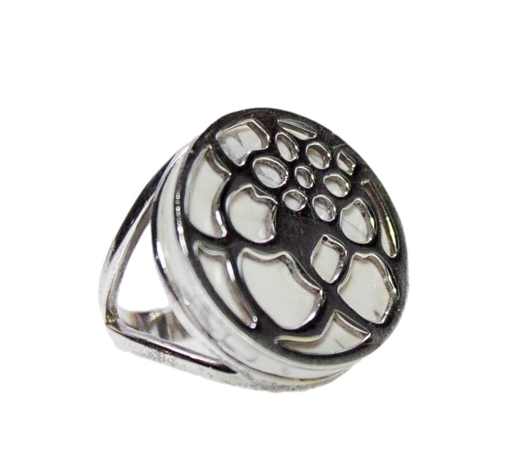 SILPADA Sterling Silver 925 White Gemstone Statement Cocktail Ring Size 7 - Image 1