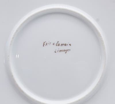 Limoges France Antique Fait A La Main Floral Gold Gilt Porcelain Round Box - Thumbnail 8