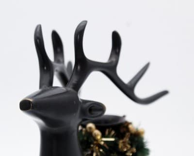 Pottery Barn Solid Bronze Reindeer Taper Christmas Holiday Candle Holder In Box - Thumbnail 7