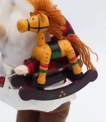 Byers' Choice 1995 Toy Maker Santa With Rocking Horse Carolers Christmas Doll - Thumbnail 3