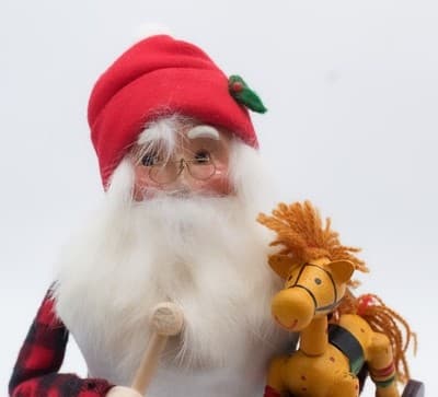 Byers' Choice 1995 Toy Maker Santa With Rocking Horse Carolers Christmas Doll - Thumbnail 2