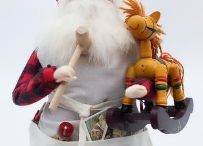 Byers' Choice 1995 Toy Maker Santa With Rocking Horse Carolers Christmas Doll - Thumbnail 6