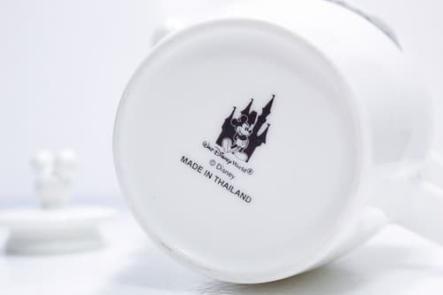 Vintage Walt Disney World Mickey Mouse White Porcelain Teapot - Thumbnail 6