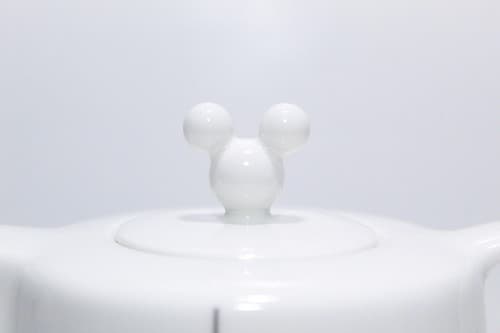 Vintage Walt Disney World Mickey Mouse White Porcelain Teapot - Thumbnail 3