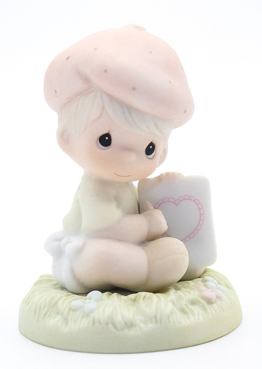 Precious Moments Loving You Dear Valentine Enesco Porcelain Figurine 1997 - Thumbnail 6