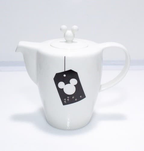 Vintage Walt Disney World Mickey Mouse White Porcelain Teapot - Thumbnail 7