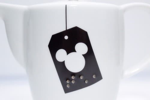 Vintage Walt Disney World Mickey Mouse White Porcelain Teapot - Thumbnail 2