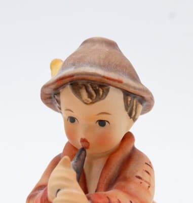 Hummel Goebel Little Tooter West Germany Vintage Porcelain Figurine TMK5 - Thumbnail 3