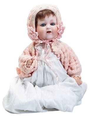 Antique NIPPON Bisque Porcelain Sleeper Doll Rare - Image 1