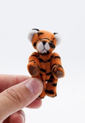 Vintage Handmade Miniature Dollhouse Plush Tiger Animal RARE - Thumbnail 2