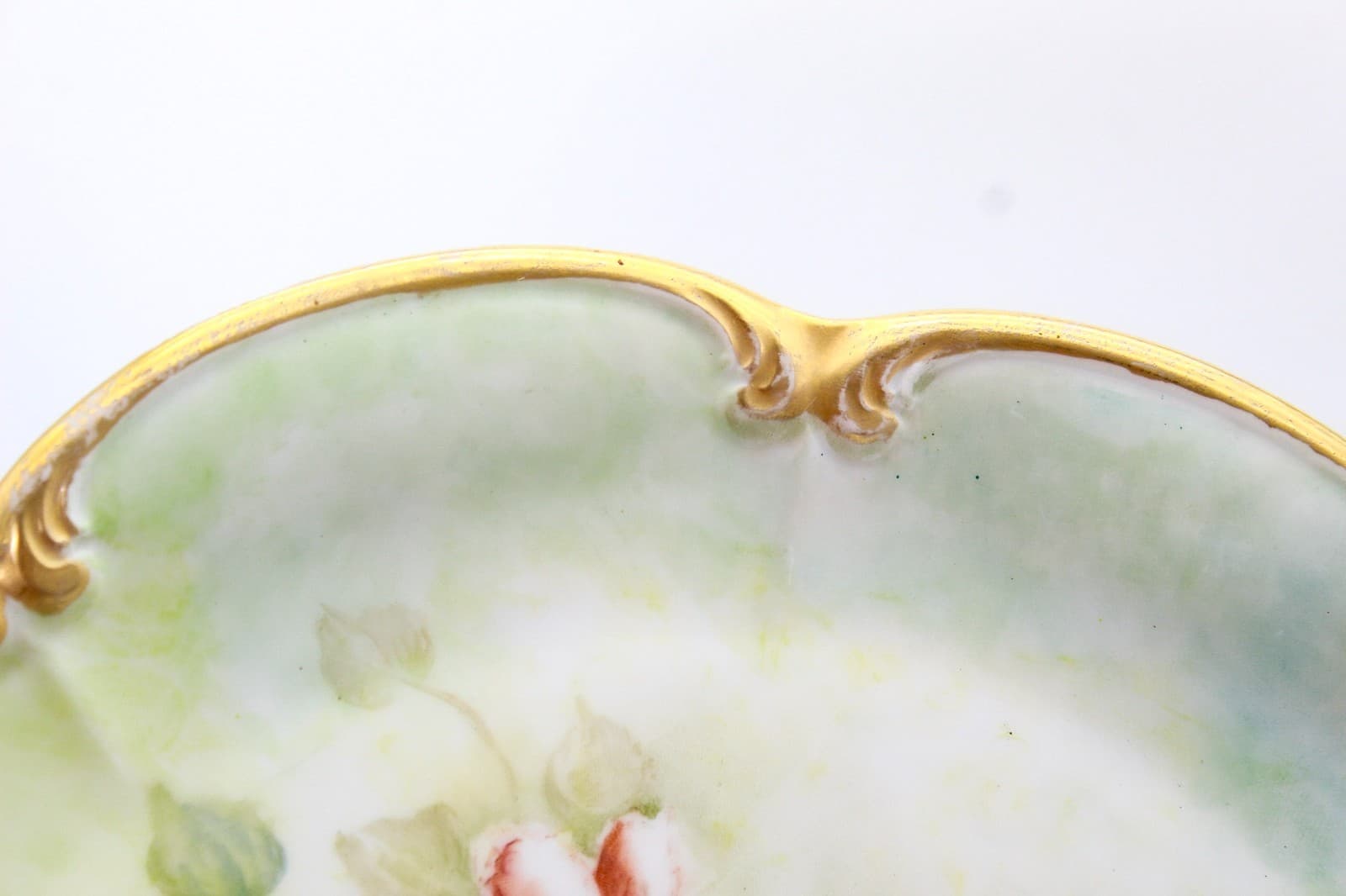 Bavaria Tirschenreuth Germany Hand Painted Signed Floral Porcelain Serving Tray - Thumbnail 7