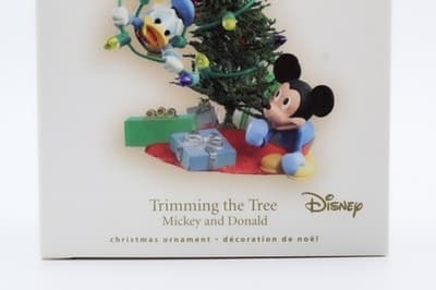 Hallmark Keepsake 2007 Trimming The Tree Mickey & Donald Christmas Ornament New - Thumbnail 4