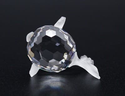 Swarovski Blowfish Puffer Fish Austria Fine Crystal Frosted Miniature Figurine - Thumbnail 7