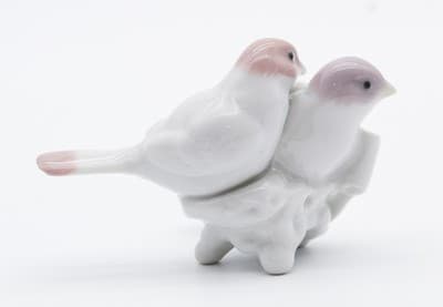 Lladro Retired Spain First Christmas Together Love Birds Porcelain Ornament 1992 - Thumbnail 4