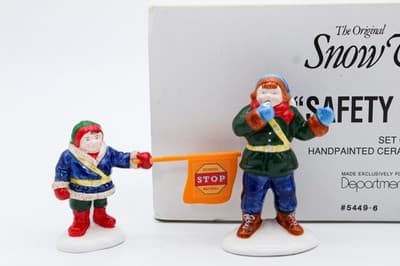 Department 56 Safety Patrol The Original Snow Village Christmas Accessories 4pcs - Thumbnail 3