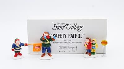 Department 56 Safety Patrol The Original Snow Village Christmas Accessories 4pcs - Thumbnail 2