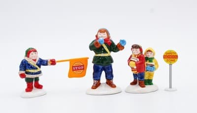 Department 56 Safety Patrol The Original Snow Village Christmas Accessories 4pcs - Thumbnail 4