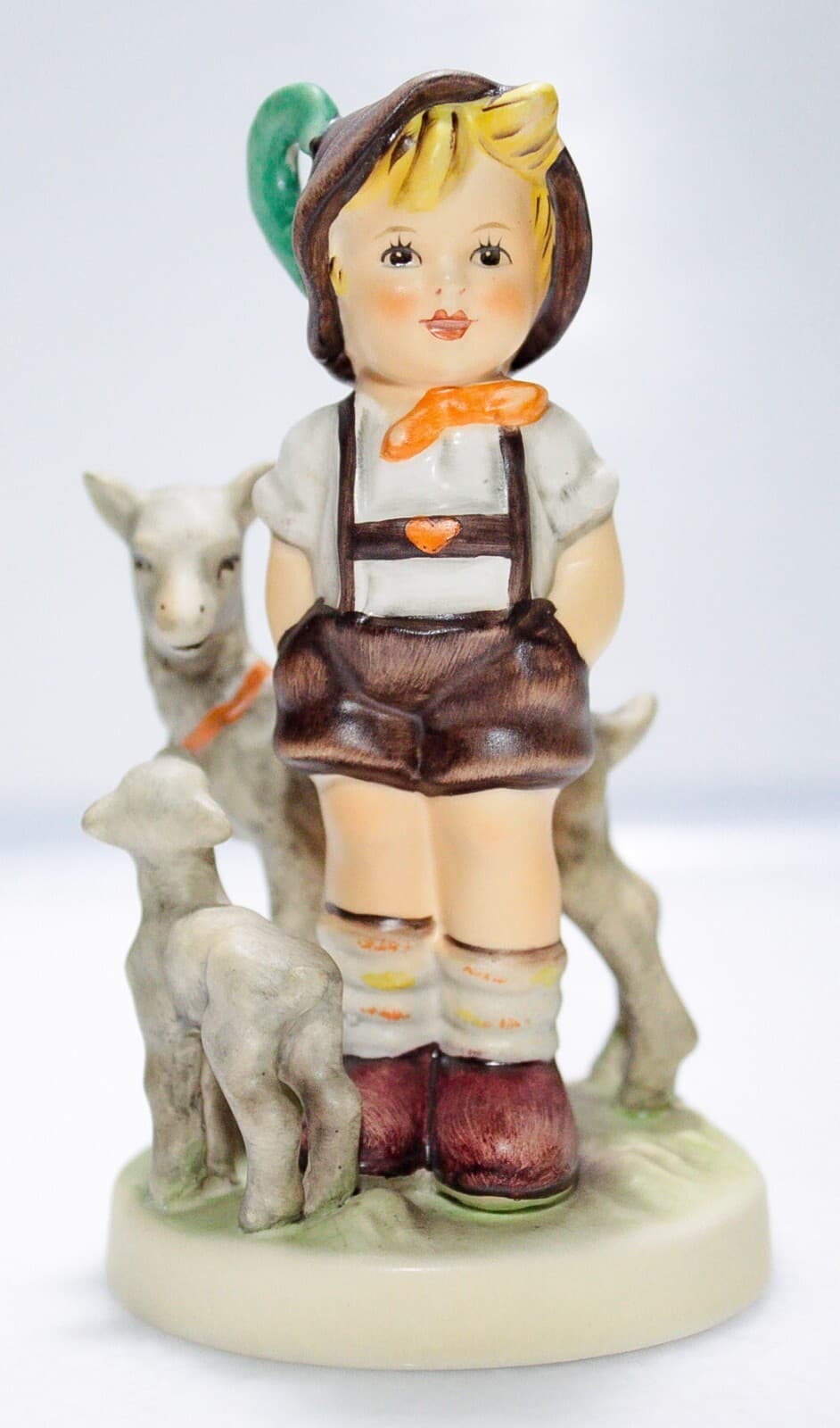 GOEBEL HUMMEL Germany "Little Goat Herder" Hand Painted Porcelain Figurine TMK5 - Thumbnail 5