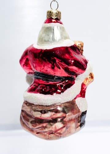 RARE Vintage Christopher Radko Santa w/ Bear Glass Christmas Ornament - Thumbnail 6