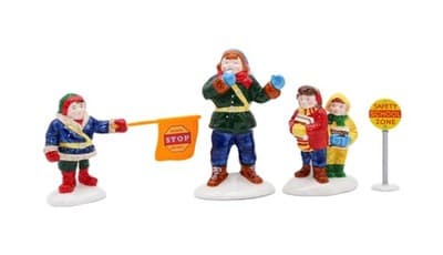 Department 56 Safety Patrol The Original Snow Village Christmas Accessories 4pcs - Image 1