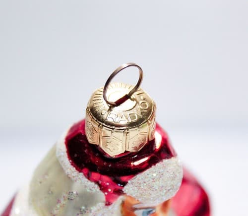 RARE Vintage Christopher Radko Santa w/ Bear Glass Christmas Ornament - Thumbnail 5