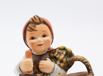 Hummel Goebel On Holiday West Germany Vintage Porcelain Figurine TMK6 - Thumbnail 2