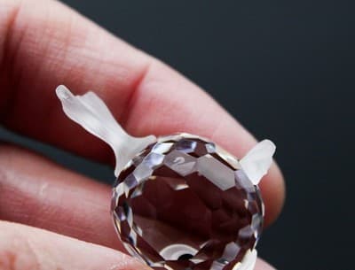 Swarovski Blowfish Puffer Fish Austria Fine Crystal Frosted Miniature Figurine - Thumbnail 8