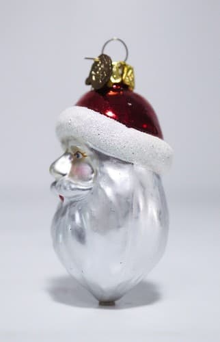Vintage KURT S. ADLER KSA Small Santa Head Glass Christmas Holiday Ornament - Thumbnail 5