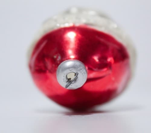 Vintage Germany Mercury Glass Santa Head Christmas Ornament Hand Painted - Thumbnail 5