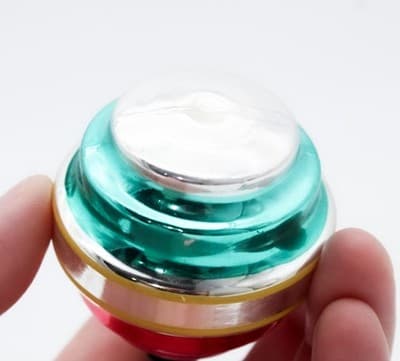 Vintage Multicolor Premier Spinning Top UFO Glass Christmas Ornament - Thumbnail 4