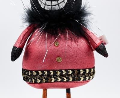 Vintage Hand Made Primitive Black Cat w/ Witch Hat Halloween Figure Doll - Thumbnail 4