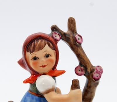 Hummel Goebel Apple Tree Girl West Germany Vintage Porcelain Figurine TMK5 - Thumbnail 2