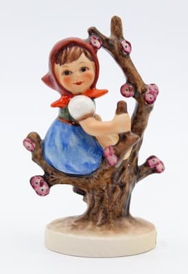 Hummel Goebel Apple Tree Girl West Germany Vintage Porcelain Figurine TMK5 - Thumbnail 8