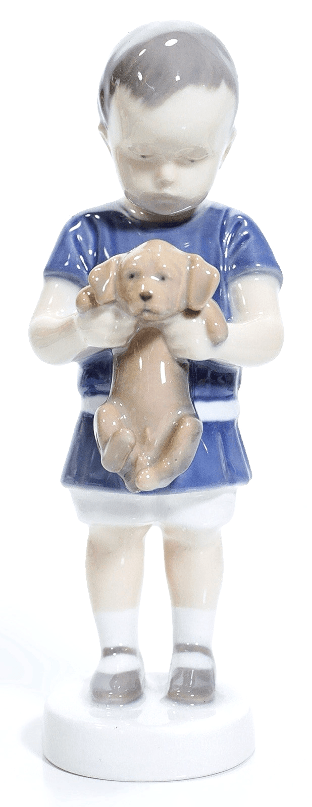 Vintage BING & GRONDAHL Boy With Dog #1747 Made in Denmark Porcelain Figurine - Image 1