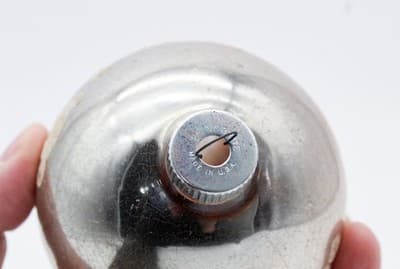 Shiny Brite Vintage Silvered Stencil Nursery Jumbo Ball Glass Christmas Ornament - Thumbnail 6