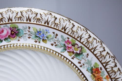 OVINGTON BROTHERS Copelands England Hand Painted Floral Cabinet Porcelain Plate - Thumbnail 3