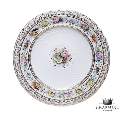 OVINGTON BROTHERS Copelands England Hand Painted Floral Cabinet Porcelain Plate - Image 1