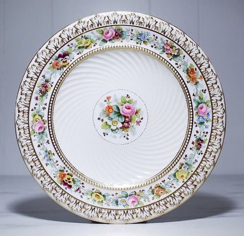 OVINGTON BROTHERS Copelands England Hand Painted Floral Cabinet Porcelain Plate - Thumbnail 10