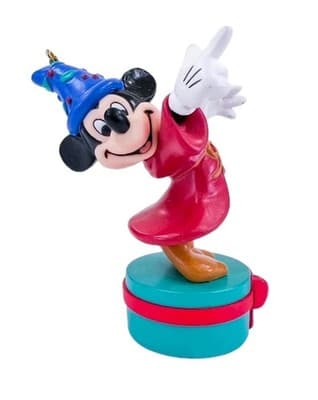 Vintage Disney Grolier Magic Mickey Mouse Fantasia Christmas Ornament - Image 1