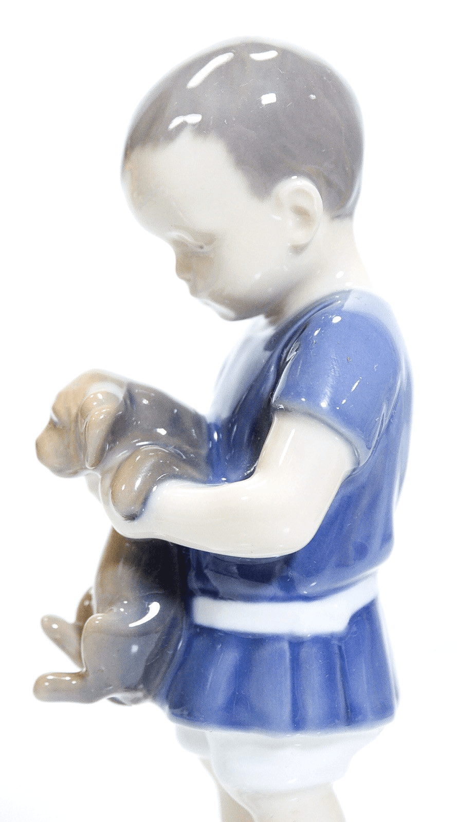 Vintage BING & GRONDAHL Boy With Dog #1747 Made in Denmark Porcelain Figurine - Thumbnail 4