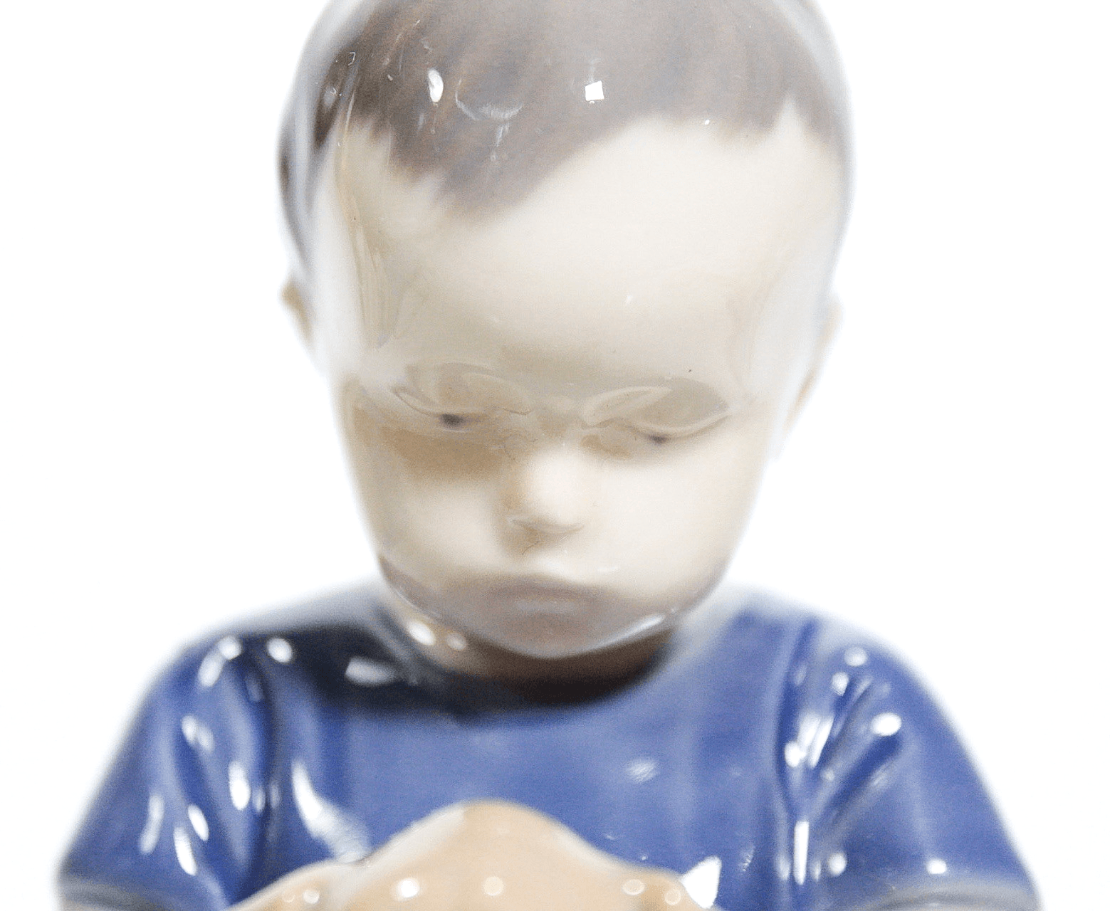 Vintage BING & GRONDAHL Boy With Dog #1747 Made in Denmark Porcelain Figurine - Thumbnail 2
