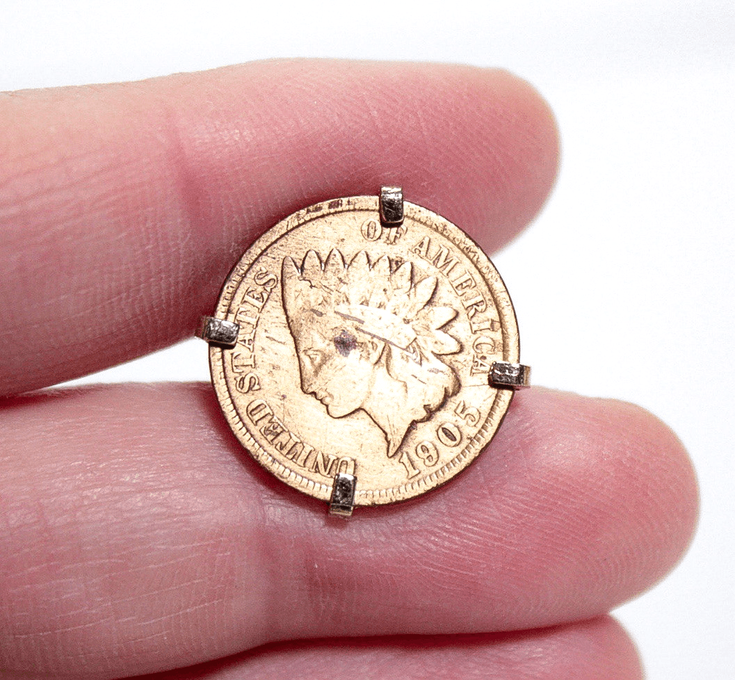 1904-1905 Indian Head Penny One Cent SWANK Men Cufflinks RARE - Thumbnail 3